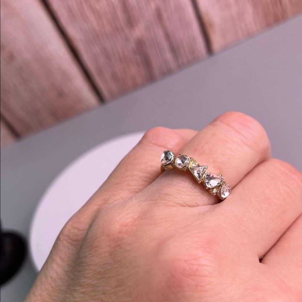J. Crew Multi Rhinestone ring Size 8